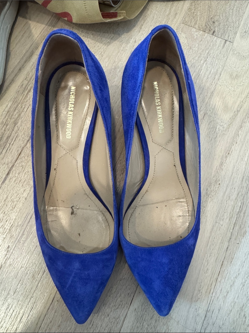 Nicholas Kirkwood Cobalt Blue Suede Pointed-Toe Pumps